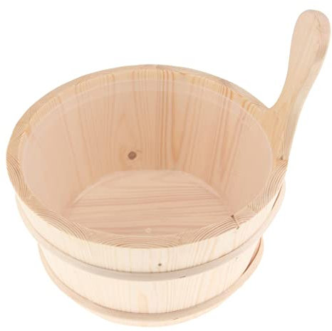 4L Sauna Holz Eimer Eimer Eimer mit Auskleidung Kombiniertes Set Sauna Raum Zubehör