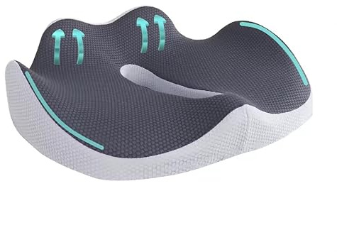 Kissen für Rollstühle, Büro, Küche, Gaming oder Autositz mit Memory-Schaum zur Linderung von Schmerzen bei Steißbein, Ischias, Rücken, Beinen und Hämorrhoiden | Orthopädisches und ergonomisches Kissen