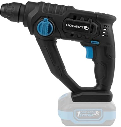 HÖGERT TECHNIK Martillo Perforador a Batería 18V OneAccuSystem, 1,5 J, 5100 IPM, SDS+, LED, para hormigón, madera y metal, sin batería