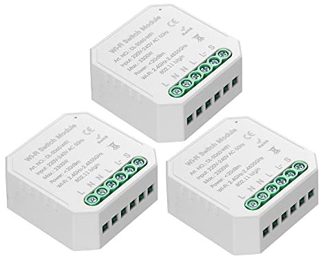 YIWEOG Interruptor inteligente MINI DIY interruptor igente unidireccional aplicación de cuerpo pequeño Control remoto WiFi interruptor temporizador interruptor de luz Compatible con Home/Nest y