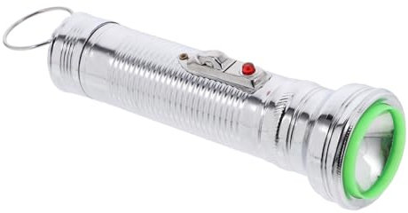 Uonlytech Torch Elettrica Vintage in Metallo Portatile Anni Alimentata Batteria Elettrica Portatile Torce Elettriche Alimentate Batteria