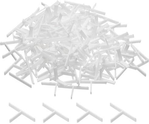 sourcing map Fliesen-Abstandshalter, 1 mm, Hartplastik, T-Typ, Fliesen, Abstandshalter, Installation, Keramik-Abstandshalter für Wand, Boden, 200 Stück