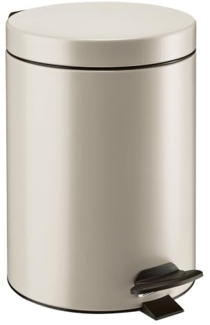 ROSSIGNOL Poubelle de salle de bains, Certifiée Origine France Garantie, Poubelle 5L, Poubelle à pédale, Seau intérieur amovible, Large pédale CYJEU