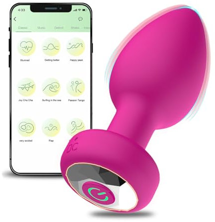 Plug Anal Vibradorador Mujer Juguetes Eróticos para ParejaSexuales con APP, Plug Anales Juguetes Sexuales Consoladores...para Mujer con Vibración Clitoris, Vibrador Punto G Carga USB 10 Modos