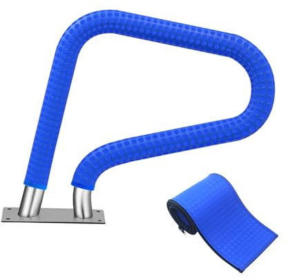 Pool Handrail Covers with Zippers, 120CM Inground Swimming Pools Hand Rail Cover, Anti-Slip Cool Touch Heat Resistant for Indoor, Blue, Non Slip Swim Pool Railing Ladder Stair Handle Grip, 4FT