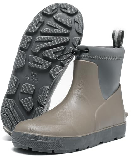 Pelbiuqik Botas De Seguridad Agua Para Hombre Antideslizante Botas De Tobillo Hermético Al Aire Libre Caucho Calzado Para Adultos