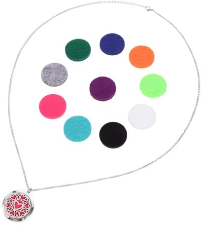 WRITWAA Aromatherapy Necklace Pendant for Women Vintage Essential Oil Diffuser Pendant Refill Pads for Aromatherapy and Daily Wear