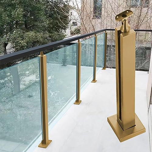 Kit per ringhiera in vetro con morsetto per pannelli, elegante ringhiera quadrata per recinzione, ideale per la sicurezza e lo stile all'aperto