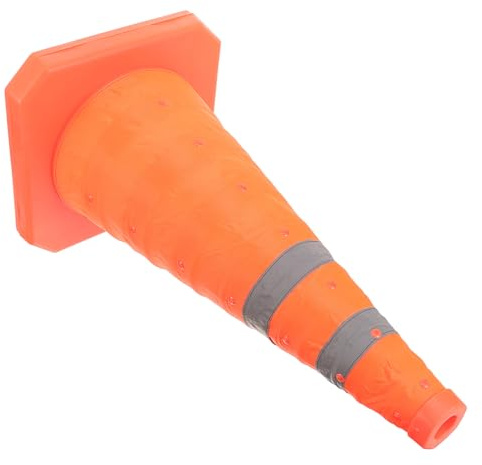 SMASOLO Cono de Seguridad Vial de Cono de Tráfico para Control de Tráfico y Estacionamiento Diseño Práctico y de Espacio para Emergencias Deportivos y Construcción Alta Visibilidad