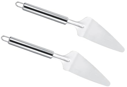 Pssopp Stainless Steel Pizza Spatula with Smooth Blades, Proof Cake Shovel for Pizza, Cake, Bread, 2 STCS Cutter Shovels for Kitchen, Flush Spatula
