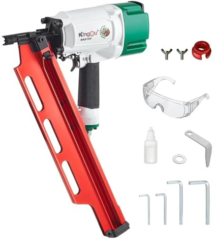 Pistolet à Clous, Cloueur à charpente à chargeur en aluminium à 21 degrés NR2183, pistolet à clous à charpente pneumatique, 2 pouces jusqu'à 3-1/4 pouces