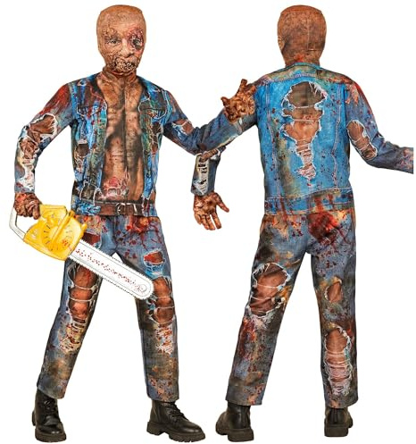 W WIDMANN MILANO Party Fashion - Costume da zombie per bambini, set con maschera, outfit completo per Halloween e Carnevale