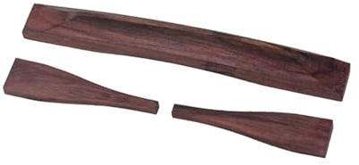 Archtop Gitarrenbrücke Go105 für Bassgitarre mit Brauner Ausführung | Zentrum und Zwei Schnurrbartstücke, Glatte Rollensättel, Justierbar für Harmonien, Ersatzteil für Altes Instrument