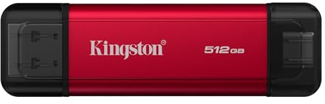 Kingston SSD portátil de Doble Conector 512GB Dual USB-A/C hasta 1050MB/s de Lectura USB 3.2 Gen 2 - SPSD/512GB