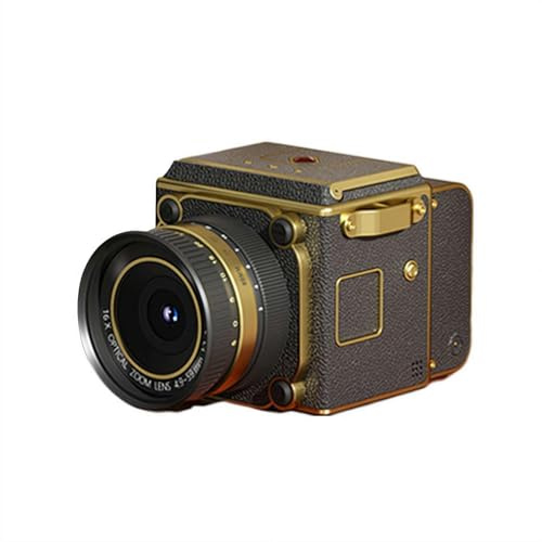 4K Dual-Lens Retro Digital Camera - Portable Mini Vlogging Camera, CCD Cameras with 16X Digital Zoom, Video Recording, OTG Share, LCD Display, Perfect for Beginners (Black)