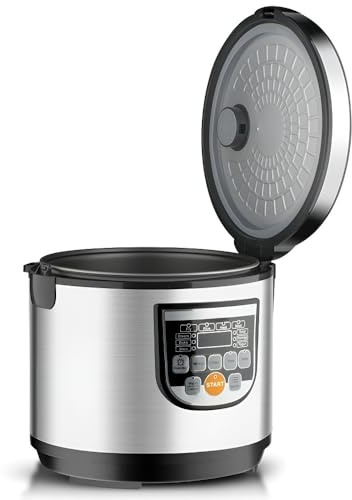 Olla Arrocera Inteligente De 5 Litros: Eléctrica Programable Multifunción Gran Capacidad Con Temporizador, Pantalla Digital Y Mantenimiento Automático Del Calor For Una Cocción Perfecta