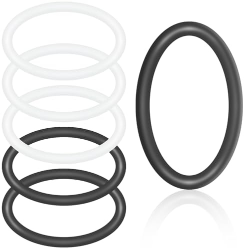 NISENTIA 6 Pack O-Rings Seal Rubber Gasket, 38mm Bathroom Sink Drain Plug Stopper Silicone Sealing Washers, Basin Pop Up Plug Replacement Seal Ring for Sinks, Bathroom and Kitchen