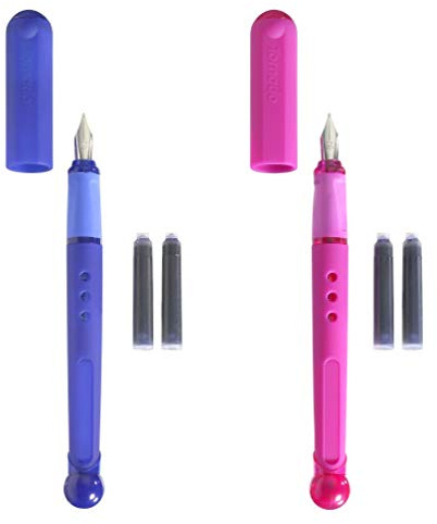 Herlitz 8621351 Füllhalter Tornado, für Anfänger, A-Feder, farbig mit Gummigriffzon (farbig sortiert - keine Farbauswahl möglich!) )