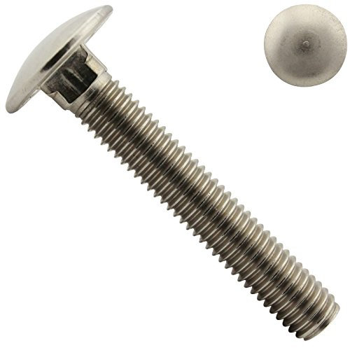 SC-Normteile | 25 Stück Flachrunschrauben M5 x 50 mm mit Vierkantansatz - DIN 603 - Vollgewinde/Schloßschrauben - aus rostfreiem Edelstahl A2 V2A - SC603