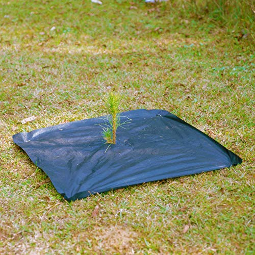 VisPore® Tree Mats Bundle – 100 Pack of 3’x3’ UV-Stabilized Weed Control Mats, 9 Sq. Ft. Each, Carbon Black, 3-Year Protection
