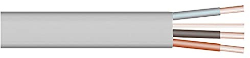Bulk Hardware BH01535 Cavo a Tre Conduttori e Terra 6243Y, 1 m x 1.5 mm, Grigio