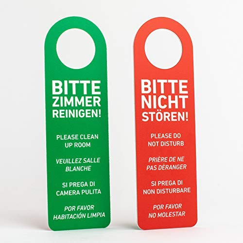Türhänger Türanhänger dicke Hartschaumplatte 3mm Schild Bitte nicht stören/Zimmer reinigen (2)