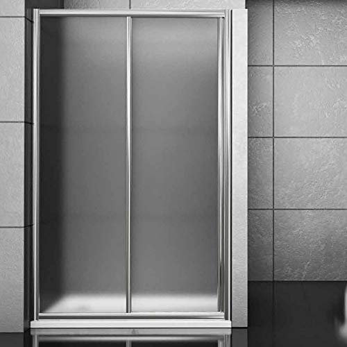 Porta Doccia Scorrevole Slide per Box Nicchia Due Ante Cristallo Temprato Varie Misure