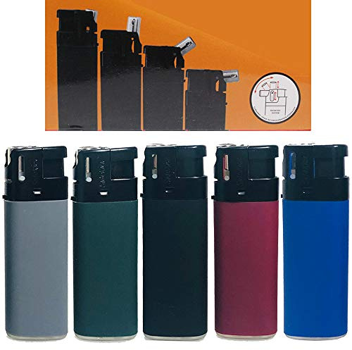 Accendino modello Sidekick Rubber Color come accendino normale o pipa, regolabile in 3 posizioni, 0, 45 e 90 gradi con superficie morbida setosa (5 accendino)