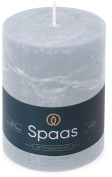 Spaas Rustikale Stumpenkerze 80/110 mm 65St. - hellblau