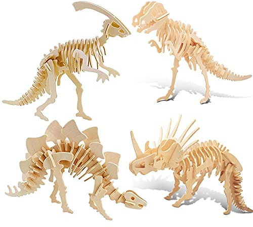 3d Puzzle Dino,Hölzerne 3D Puzzles,Dinosaurier Skelett Holz,3D Dinosaurier Puzzles,Dinosaurier aus Holzerne,3D Holz Puzzle für Kinder,Dinosaurier Modell,Geschenke für Kinder und Erwachsene