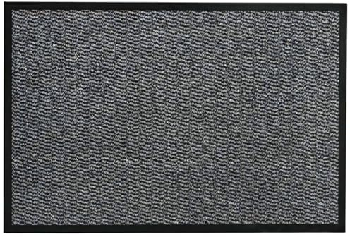 SAFRI Grey Barrier Mat Heavy Duty Indoor Outdoor Dirt Trapper Door Mat Non-Slip Entrance Rug Shoes Scraper Absorbent Carpet (60x80cm)