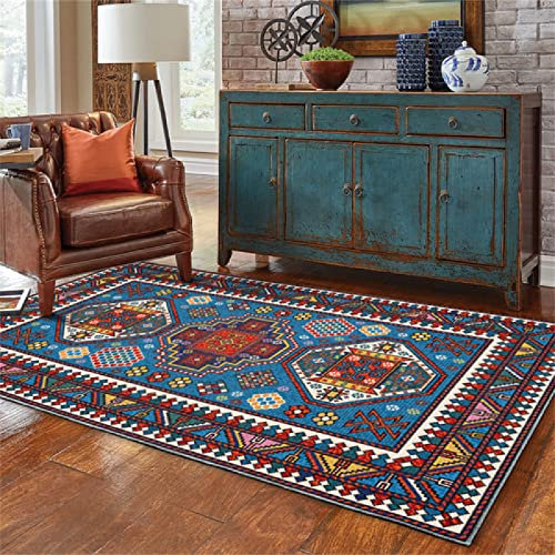 RUGMRZ Balkonteppich Outdoor Balkon Teppich Wasserfest Auslegware Teppichboden Klassisches Design Blaudruck Stil Wohnzimmer Schlafzimmer Zubehör Kamin Teppich Outdoor Teppiche Balkon 140X200cm