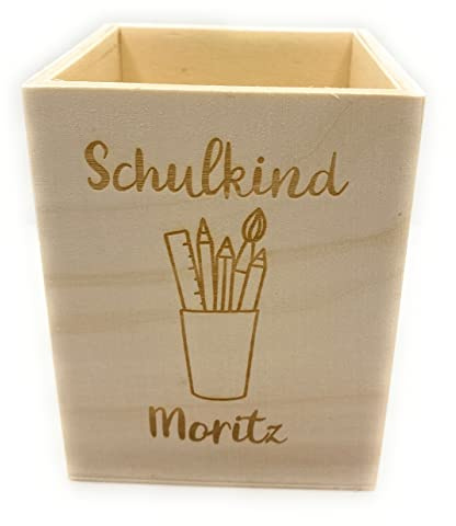 Stiftebecher graviert Schulkind Name