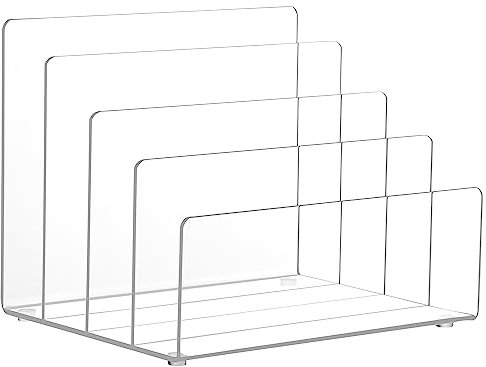 Winter Shore Acryl Organizer für Schreibtisch - 4-Teiliger Klarer Tisch Organiser- Ablage Schreibtisch Organizer für Post, Papier, Briefumschläge, Notizbuch - Organizer Büro & Zuhause