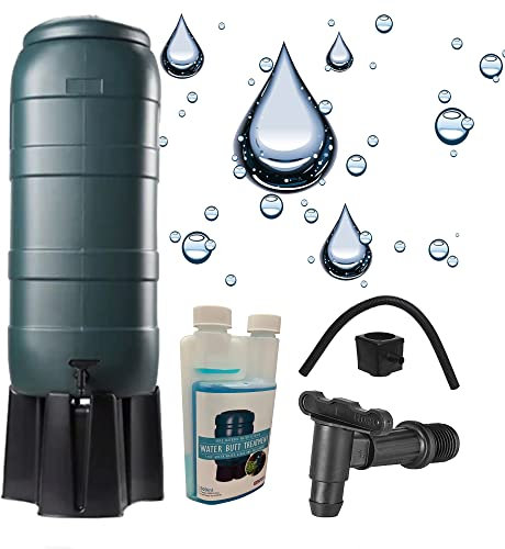 Medium Large & Extra Large Water Butt Barrels Rain Water Collectors Complete With Treatment Cleaner Special Formula UV Blocker (1 Treatment Bottle On Its Own)