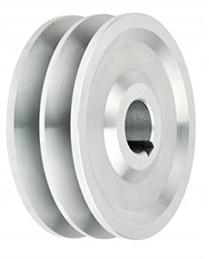 Keilriemenscheibe 100mm 2-rillig Für Keilriemen SPB 17mm Welle 28mm, Varianten Riemenscheiben 60mm-160mm Welle von 19 mm bis 42 mm mit Keilnut, Doppelrad 2x17mm Riemenrad Riemenantrieb