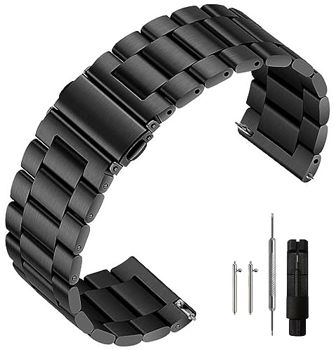 Niziruoup Uhrenarmbänder Metall Prämie Matte Edelstahl 16mm 18mm 20mm 22mm 24mm Schnellverschluss Edelstahlarmband Metallarmband Ersatzarmbänder Uhrenarmband für Damen Herren
