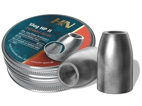 ECOMMUR Balines H&N Slug HP II | Caja de balines Calibre 7,62mm Largo Alcance para Armas Aire comprimido