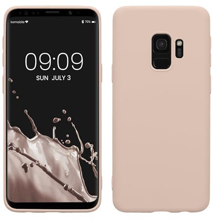 kwmobile Hülle kompatibel mit Samsung Galaxy S9 Hülle - weiches TPU Silikon Case - Cover geeignet für kabelloses Laden - Coconut Swirl
