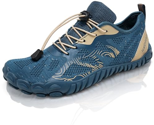 Barefoot Shoes Men Women Water Shoes Wide Lightweight Walking Shoes(A Blue,11UK)