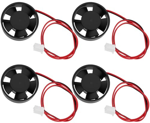 Create idea 4X Mini Ventilateurs Ronds pour Ordinateur Portable 12 V CC Tension Courant 0,04 A Vitesse : 8 500 TR/Min 30 X 30 X 10 Mm