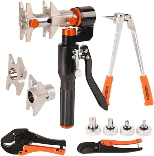 OZBME Utensile di serraggio Idraulico PEX 16/20/25/32 mm per Tubi PEX, Utensili di serraggio Idraulici con taglierina ed espansione