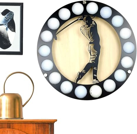 Golfball-Sammelregal – eleganter Wandschrank, einzigartiges Aufbewahrungsregal, runder dekorativer Ausstellungsrahmen, langlebiges Organizer- für Wohnzimmer, Zuhause und Sportsammlung