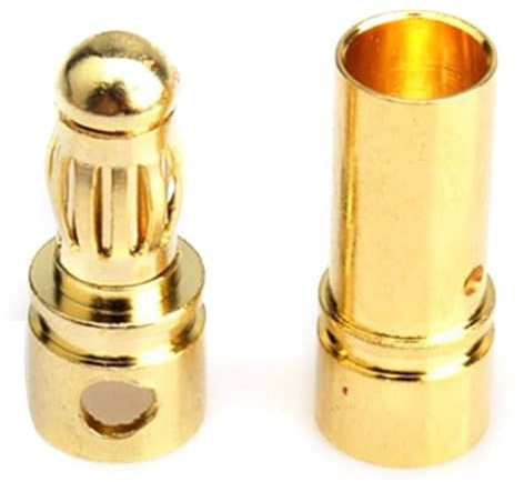 Cabilock 20 Paires de Fiches Banane 3,5 Mm Plaquées Or Mâle et Femelle en Cuivre pour Batterie Rc et Esc Faible Résistance et Meilleur Flux Électrique