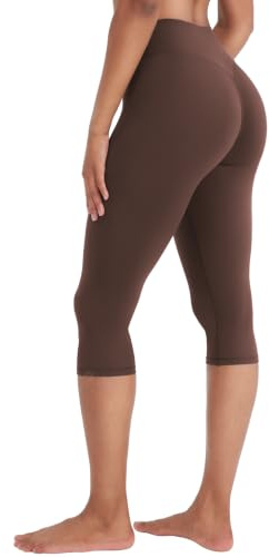 ZAAYO Capri Legging - Mallas invisibles para mujer, 3/4 | Pantalones capri de cintura alta, sin costuras, suaves como la mantequilla, pantalones capri para mujer, de verano