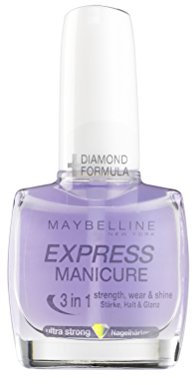 Maybelline New York Nagellack, Transparenter Unterlack und Überlack, Express Manicure 3 in 1 Nagelhärter, 10 ml