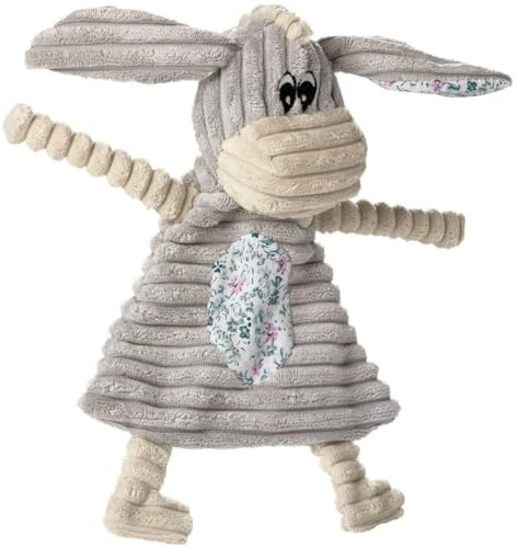 HUNTER Hundespielzeug HUGGLY, für kleine und mittlere Hunde, Plüschspielzeug, Kuschelspielzeug, weich, kuschelig, niedlich, waschbar, Stil: Blanket Donkey, Größe: 27 cm