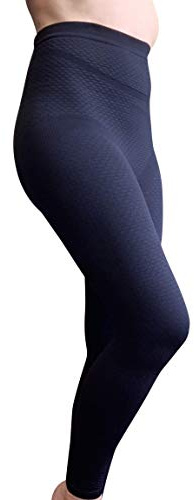 Bioflect® Compression Leggings with Bioactive Raised Massaging Knit - for Support and Comfort - Black 3XL