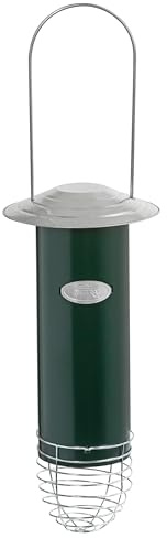 Dehner Natura Wild Bird - Máquina de Bolas de Grasa, diámetro 7,5 cm, Altura 26,5 cm, Metal, Color Verde Oscuro