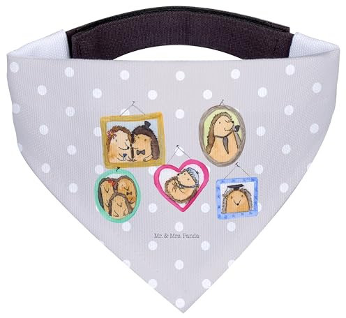 Mr. & Mrs. Panda Hundehalstuch L Igel Familie - Geschenk, Halstuch Für Hunde, Bruder, Bilder, Muttertag, Hund, Hundebandana, Bandana, Liebe, Hundeschal